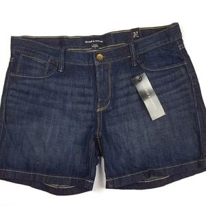 George & Martha Diane Dark Stone Wash Denim Shorts Size 37 NWT